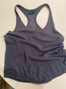 Prana Charcoal Gray Racerback Knit Tank